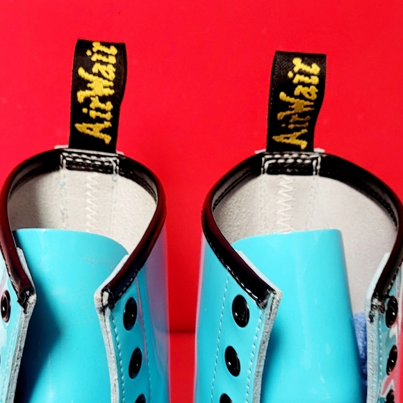 Dr. Martens 1460 Light Blue Patent Leather Women's Boots #27216 size 10 - Picture 7 of 11